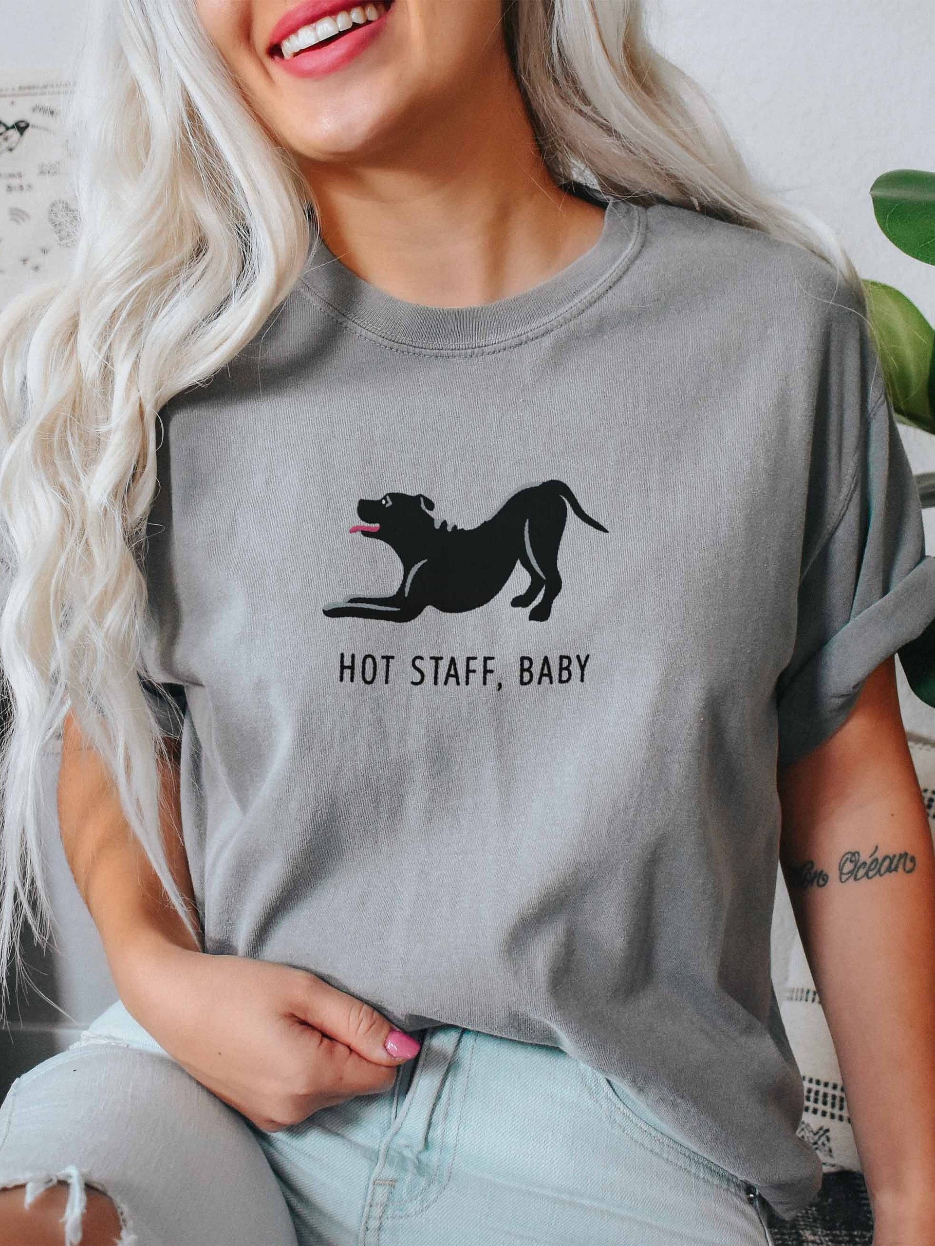 Hot Staff, Baby T-Shirt(Embroidered) of a Staffordshire Terrier(Black) product image (2)