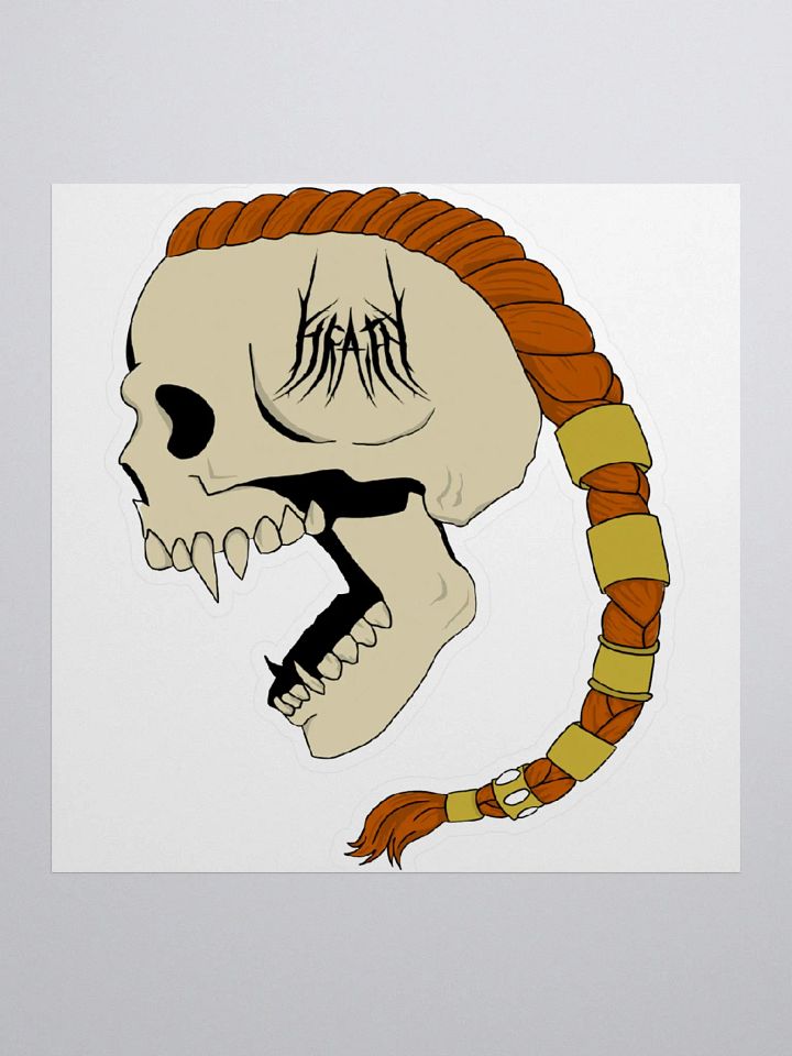 Raffy Skull 3in x 3in (2.5cm x 2.5cm) Sticker product image (1)