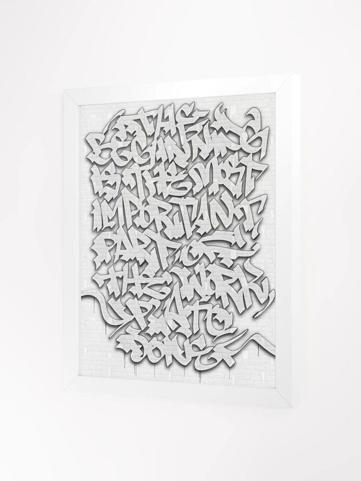 The Beginning is the Most Important Part of the Work, Plato, D1, Graffiti, Framed Poster 02 product image (2)