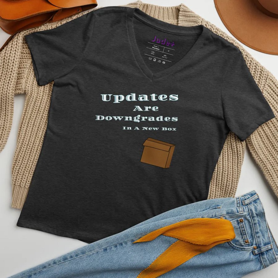 Upgrade Are Downgrades In A New Box V-Neck Tee product image (33)