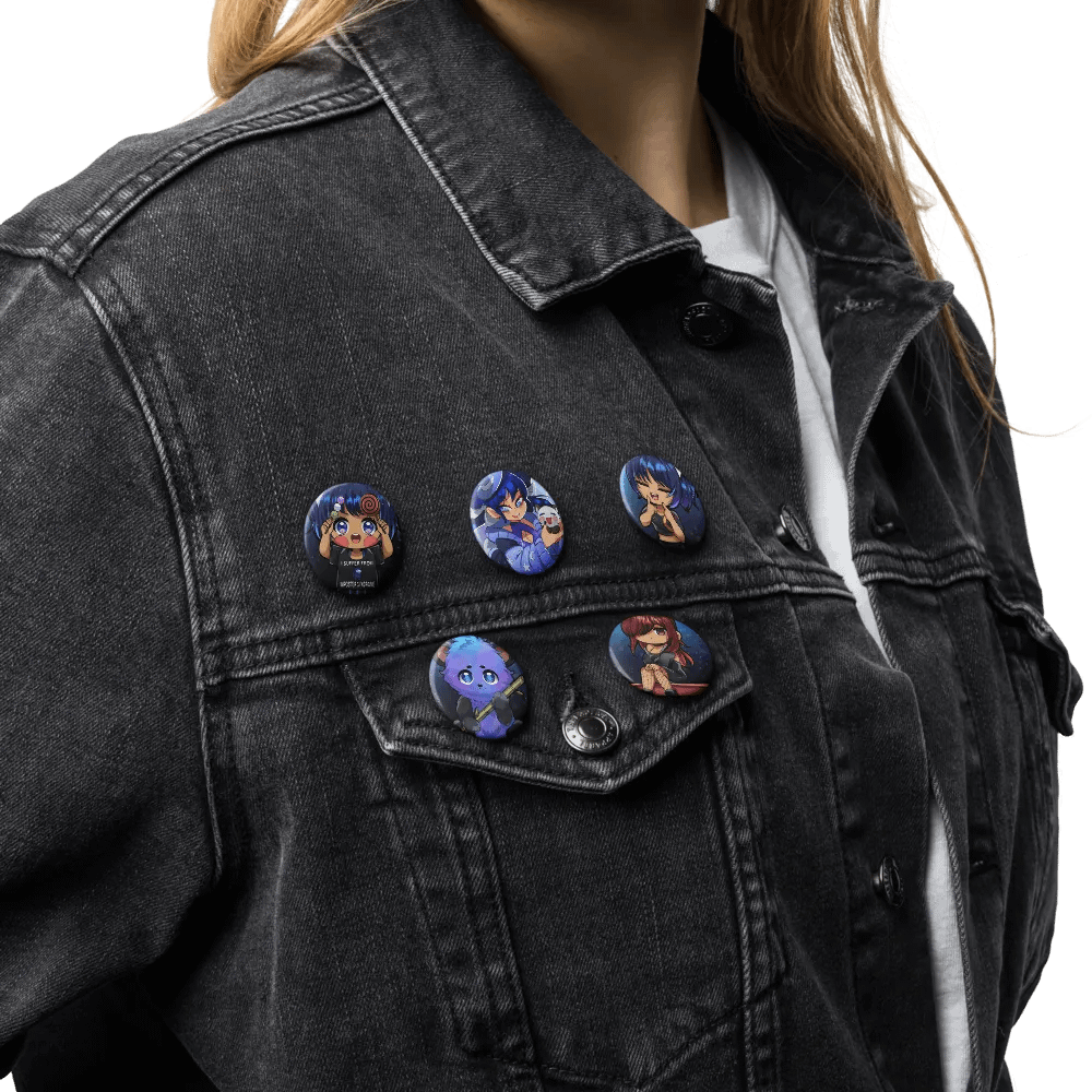 Whimsical Moonlit Friends Pin Button Set product image (9)