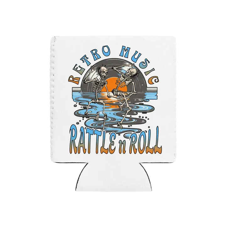 Retro Music Rattle n Roll Can Cooler product image (1)
