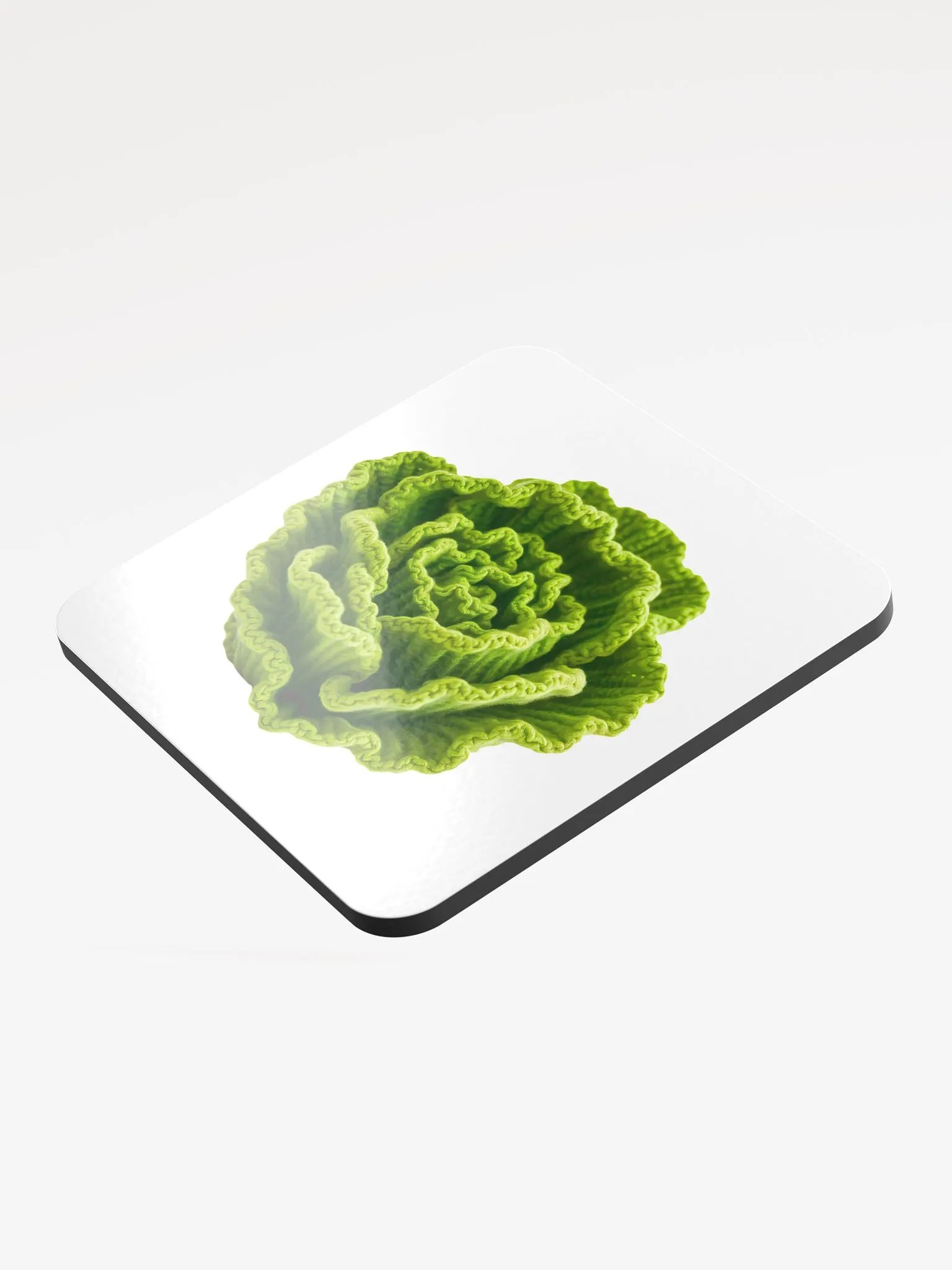 CozyAvocado Glossed Cork Coaster Lettuce #1 product image (3)