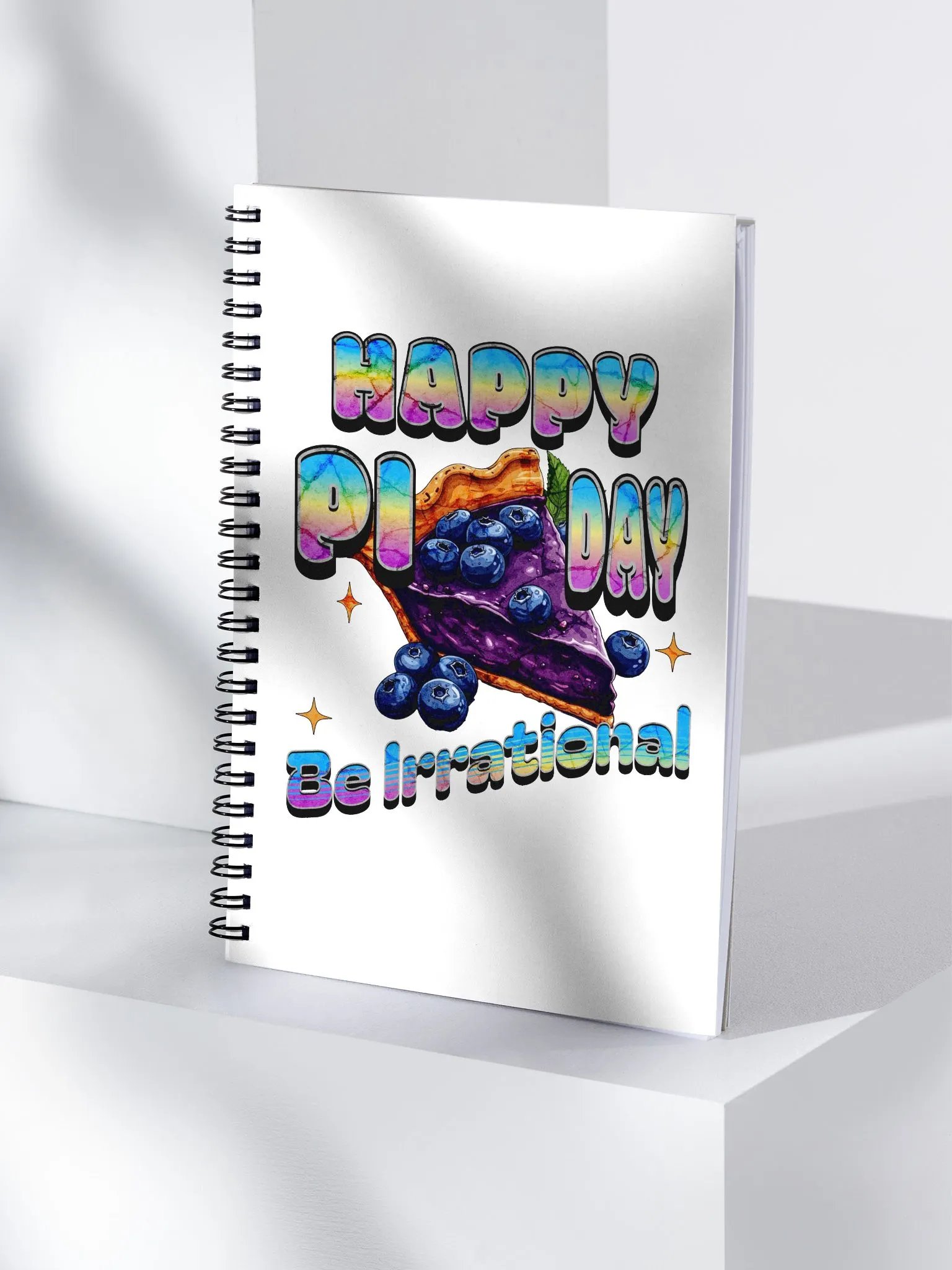 Happy Pi Day Be Irrational Rainbow Delight Spiral Notebook product image (1)