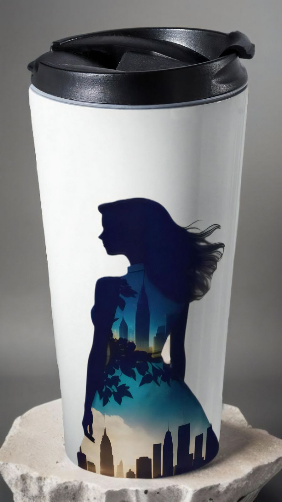 Cityscape Silhouette Stainless Steel Travel Mug product image (5)