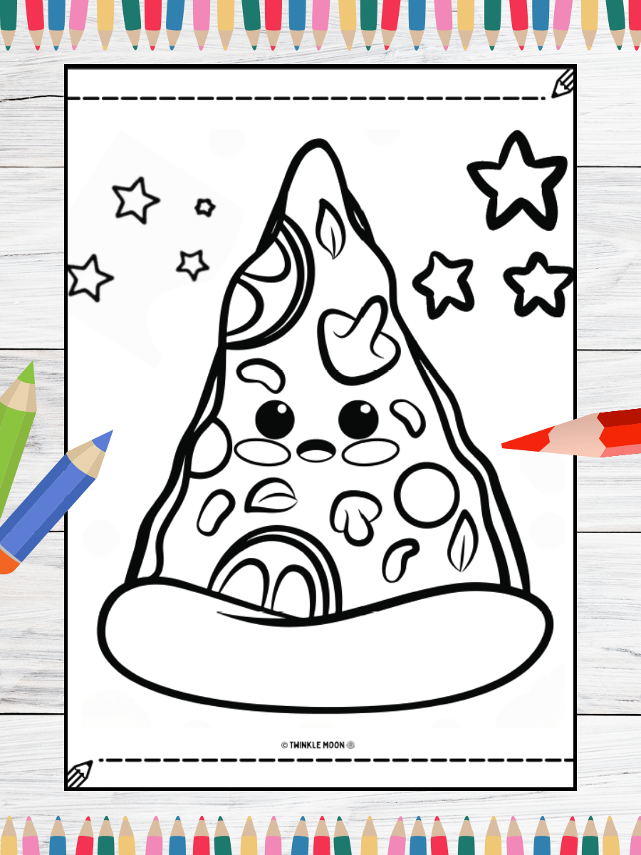 20 Cute Kawaii Food Coloring Pages#2 (PDF Coloring Pages) product image (4)