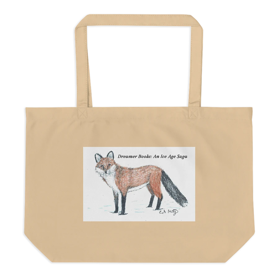 Dreamer Books Fox Tote Bag (Tan/printed 2-sides) product image (1)