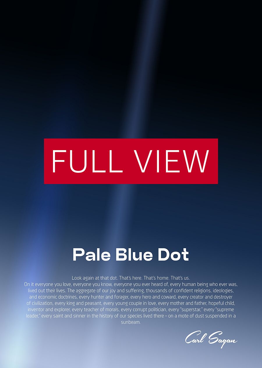 Pale Blue Dot poster, NASA Voyager 1 with Carl Sagan quote — Space poster product image (4)