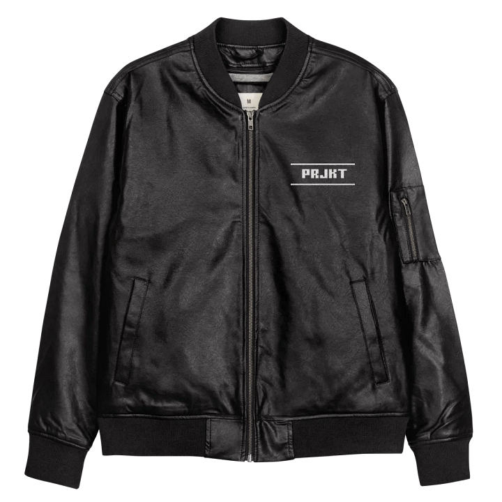 PRJKT Lines Leather Bomber Jacket product image (2)