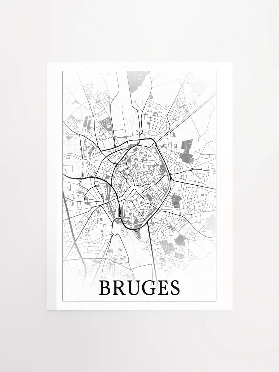 Bruges, Belgium, city map print product image (4)