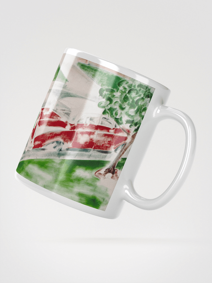 On the Road with No Memories White Glossy Mug product image (2)