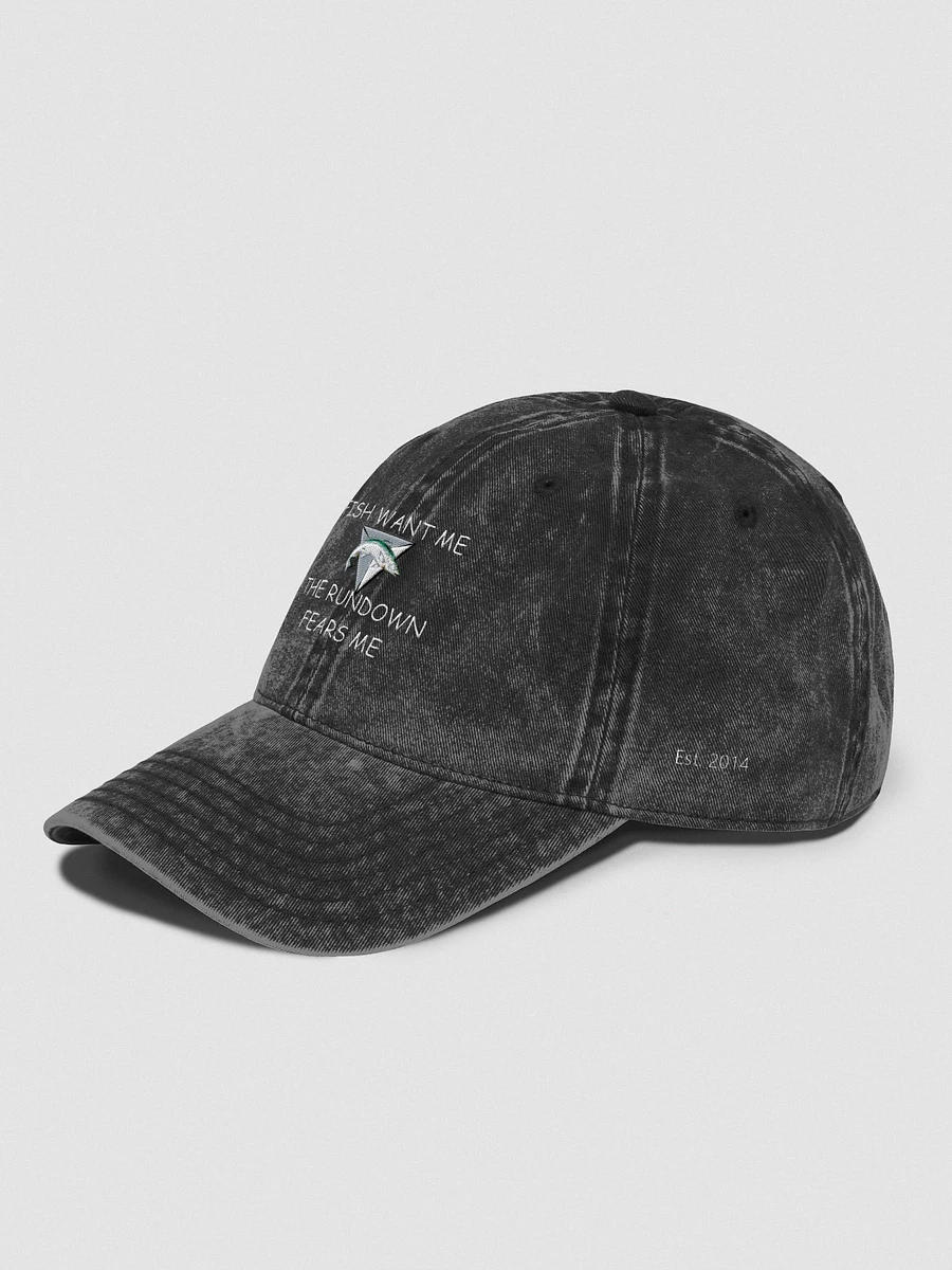 'Fish Want Me, The Rundown Fears Me' Vintage Embroidered Dad Hat product image (3)