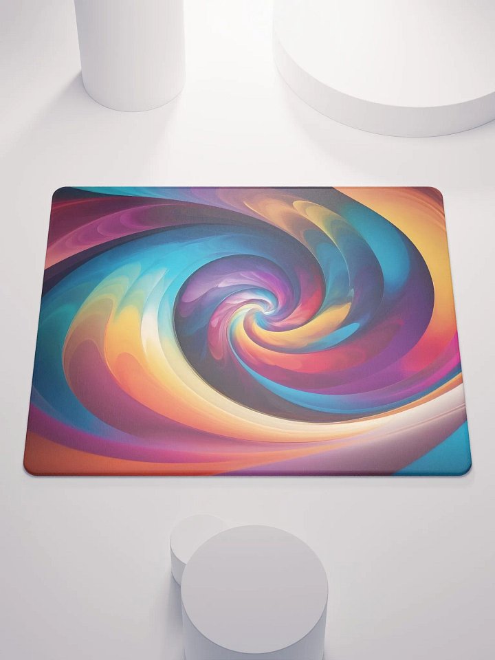 The Psychedelic Rainbow Spiral Gaming Mouse Pad product image (2)