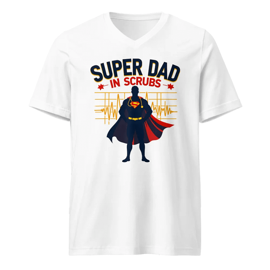 Super Dad in Scrubs V-Neck Tee product image (1)