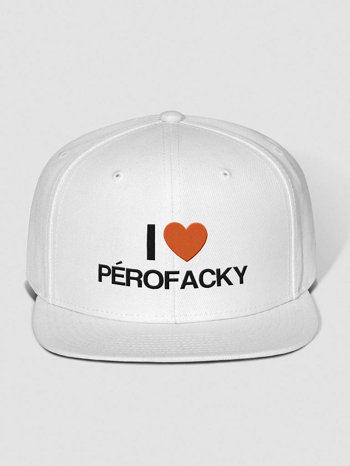 I ♥️ Perofacky snapback white product image (1)