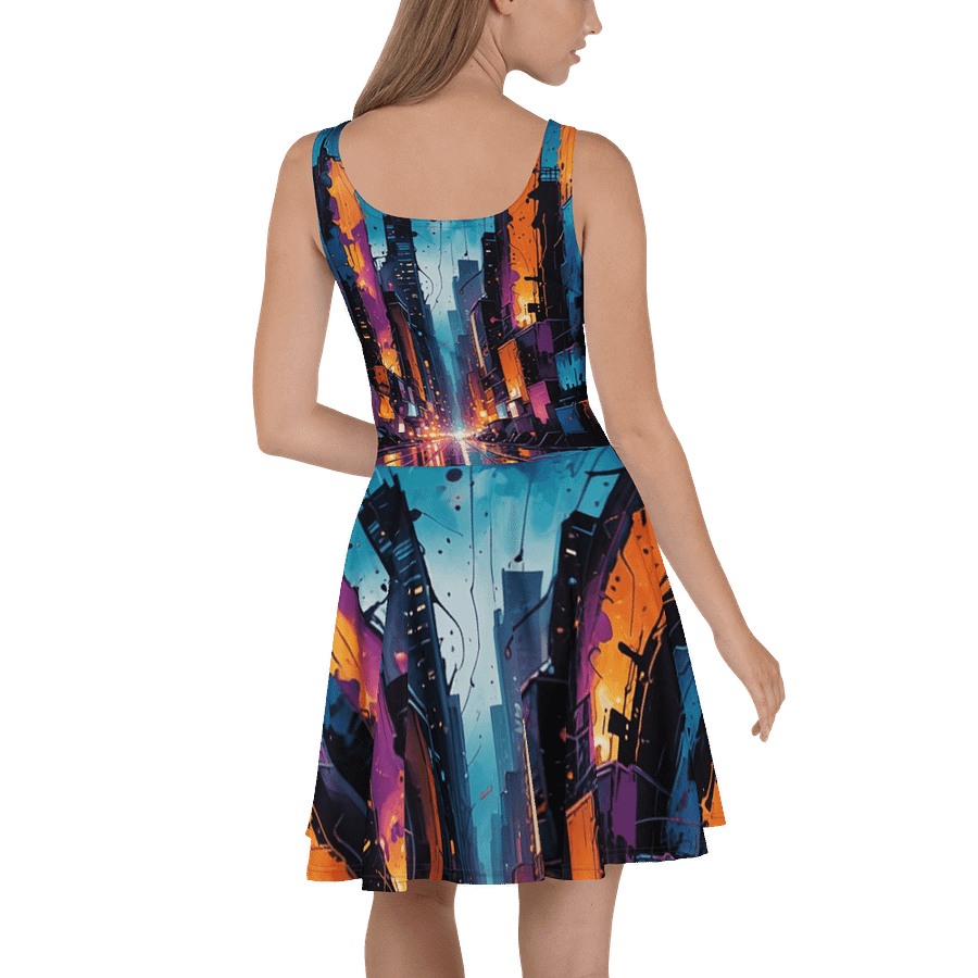 Abstract City 1 Skater Dress product image (4)