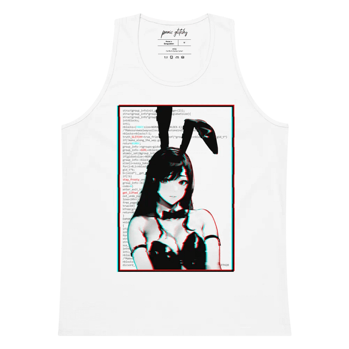Panic Glitchy Bunny Girl Tank product image (1)