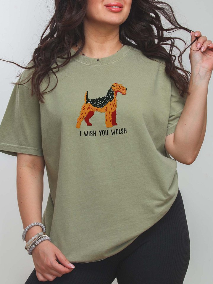I Wish You Welsh T-Shirt(Embroidered) of a Fox Terrier(Black & Tan) product image (2)