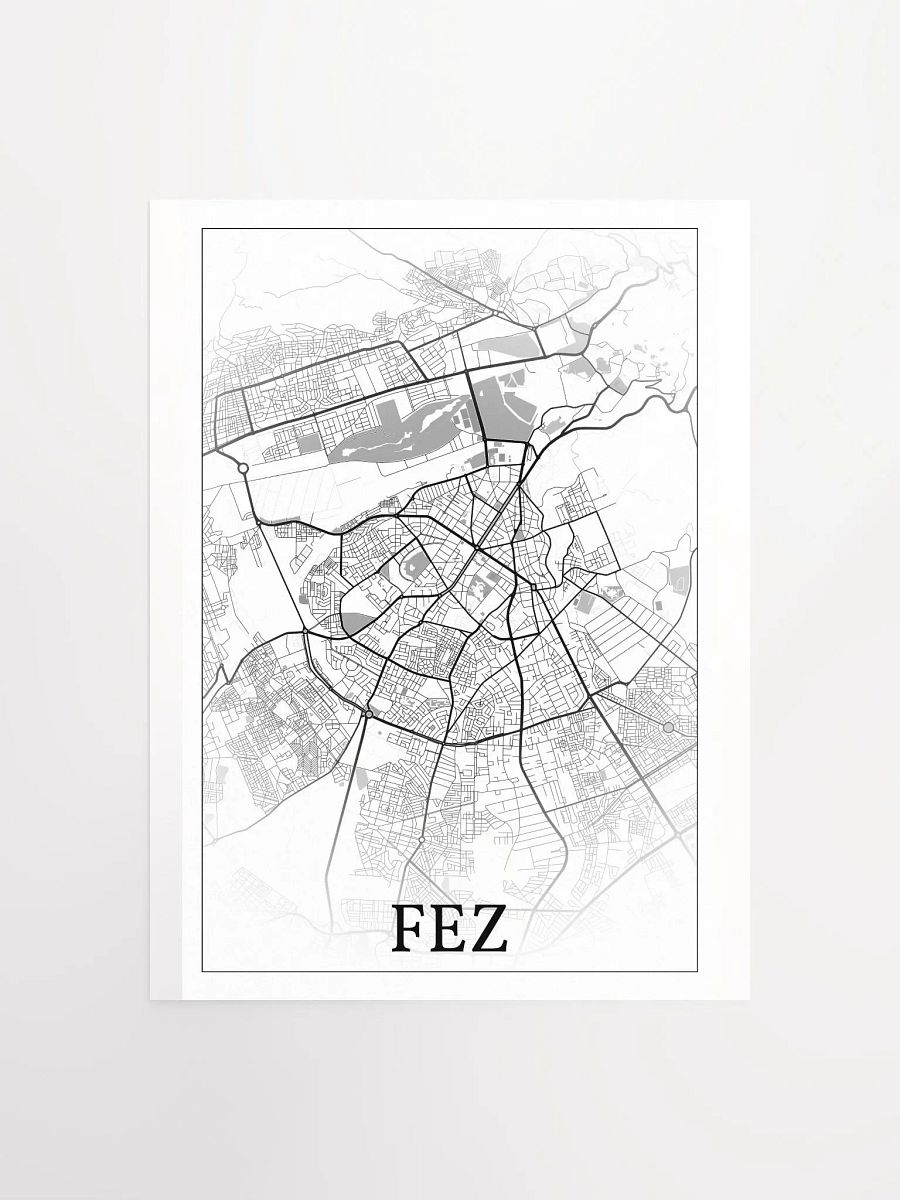 Fez, Morocco, city map print product image (5)