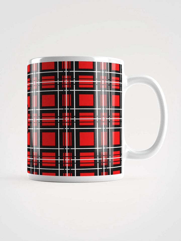 8T Sips Founders Plaid White Glossy Mug product image (1)
