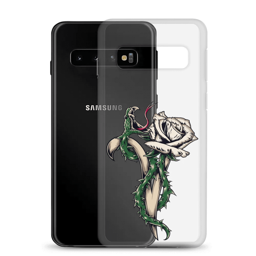 White V-Rose Clear Samsung Phone Case product image (22)