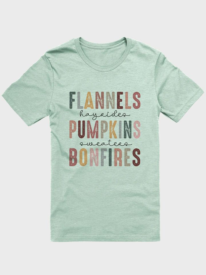 Flannels Pumpkins Bonfires Tee product image (1)