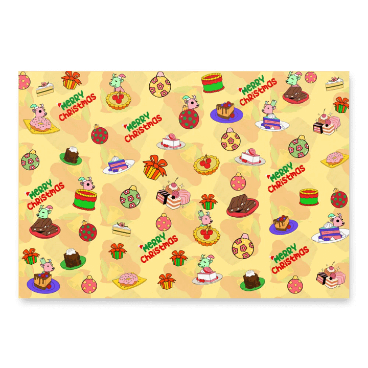 Sweet Treats Christmas Gift Wrap with Dippy Deer & Friends product image (1)