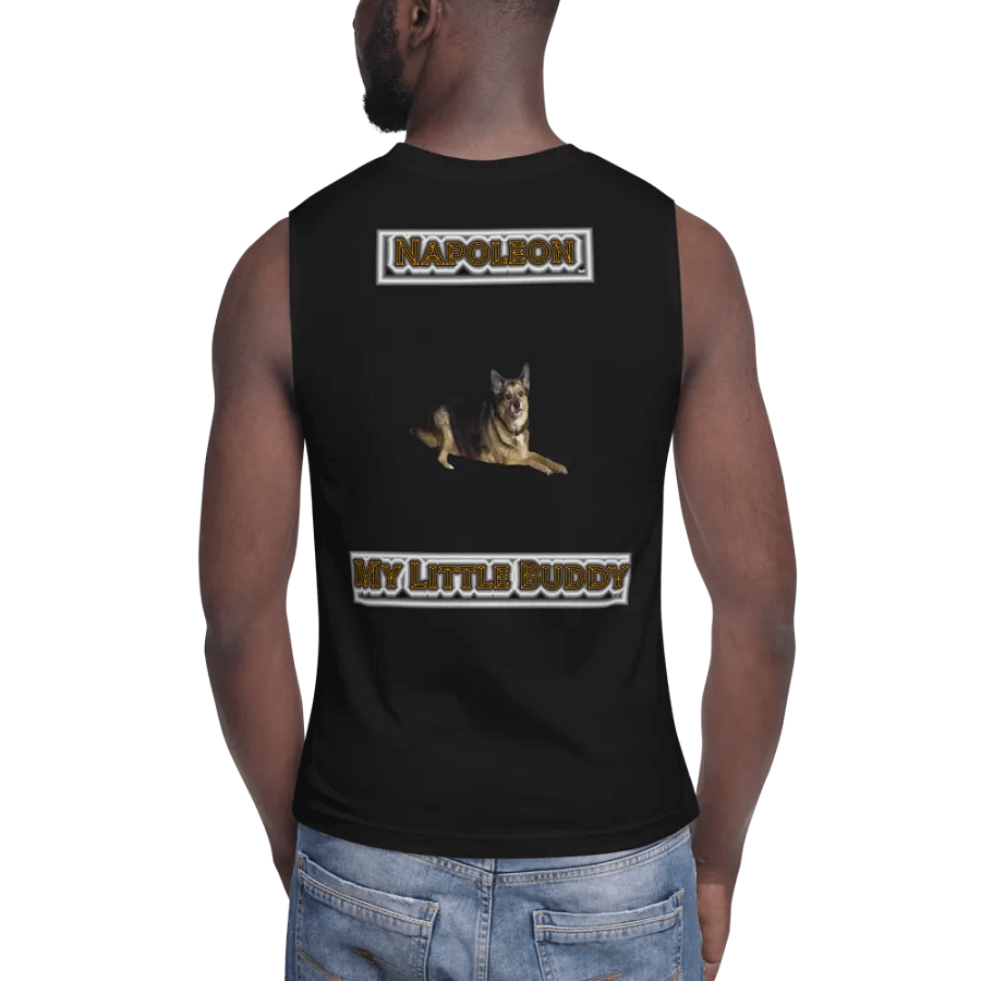 Napoleon My Little Buddy - Front Embroidered Dog Design 01 - Muscle Tank product image (8)