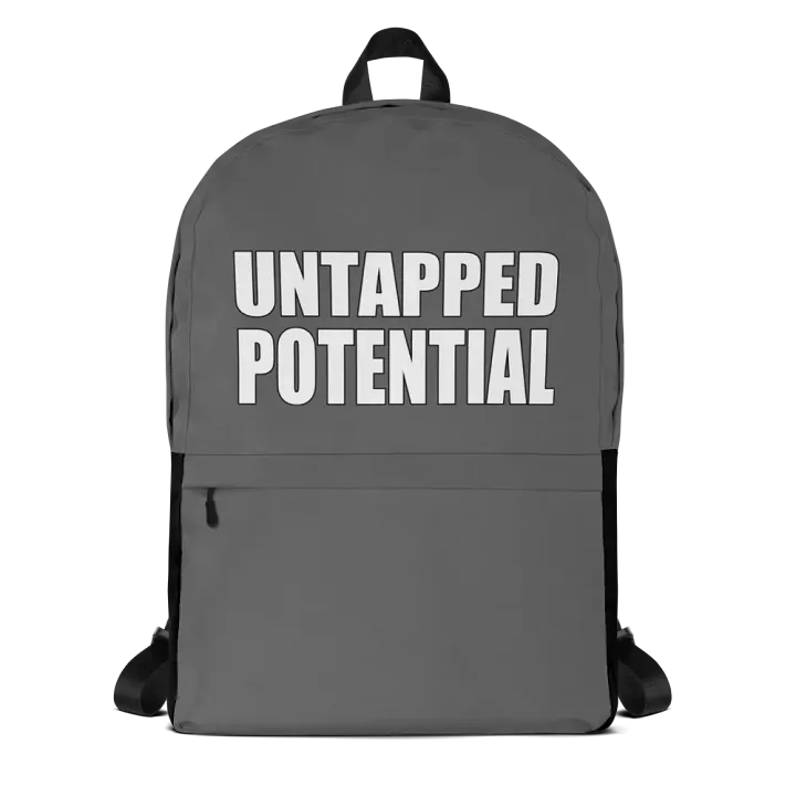 Untapped Potential Gray Large Print Back Pack product image (1)