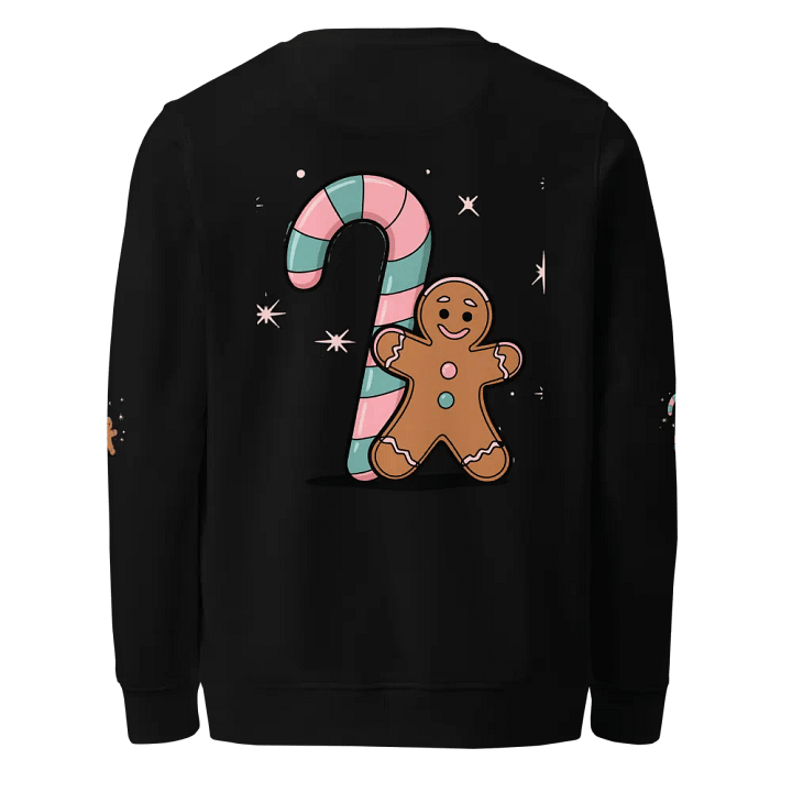Festive Candy Cane and Gingerbread Man Sweatshirt product image (9)