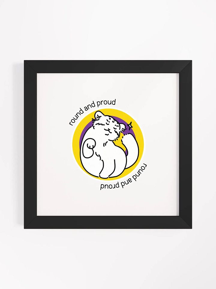 Round and Proud Manul Intersex Version - Framed Print product image (3)