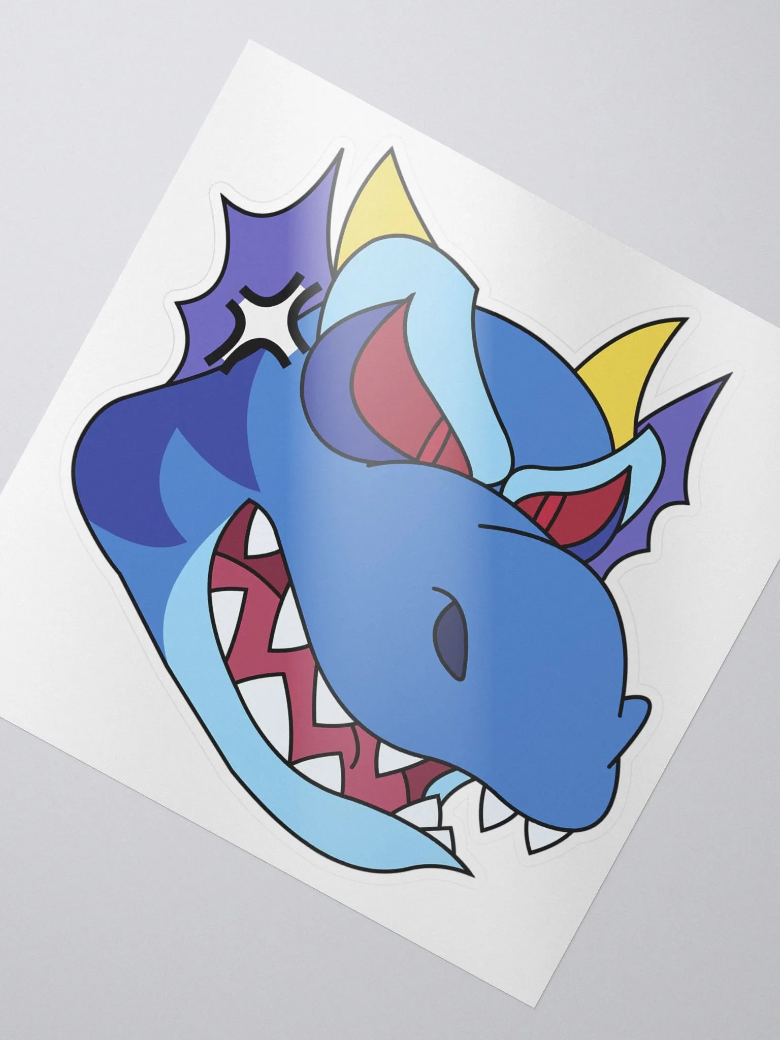 Angry Dragon Blue Sticker product image (2)