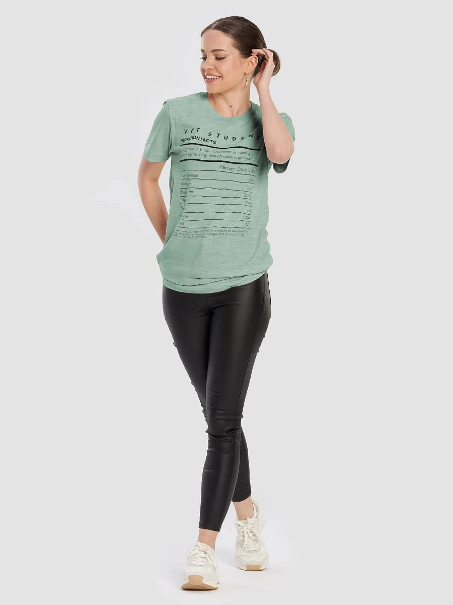 "Vet Student Nutrition Facts" t-shirt (light background) product image (5)
