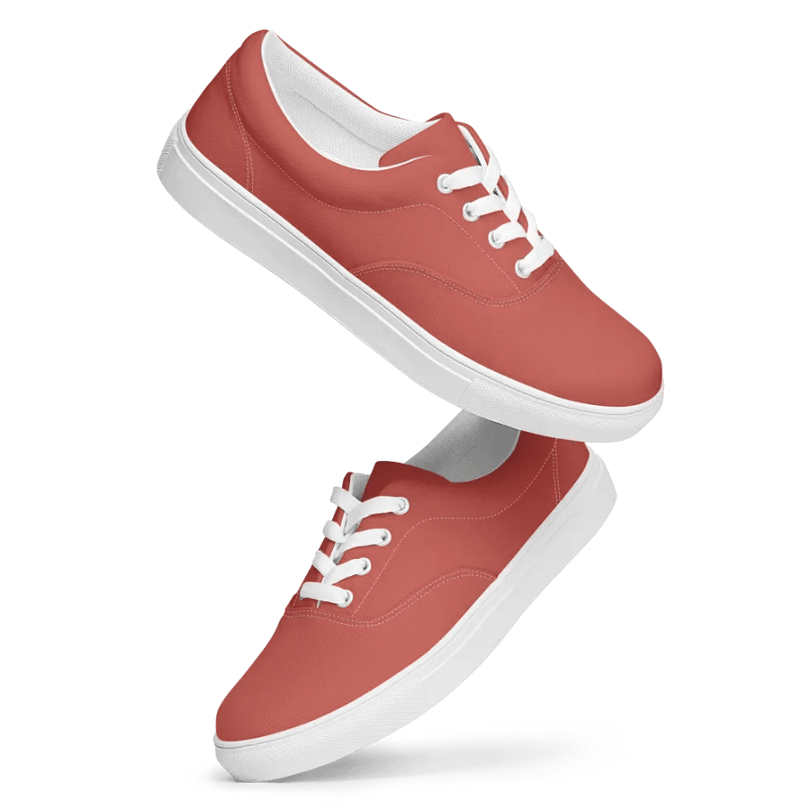 Muse Coquette Lace-Up Canvas Shoes (Milk chocolate) product image (9)