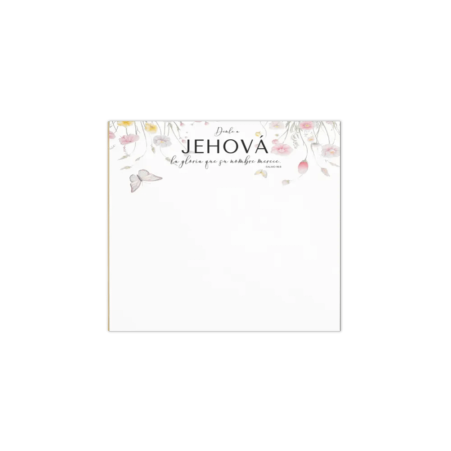"Denle a Jehová la Gloria" | Salmo 96:8 | Butterfly Floral Pad product image (1)