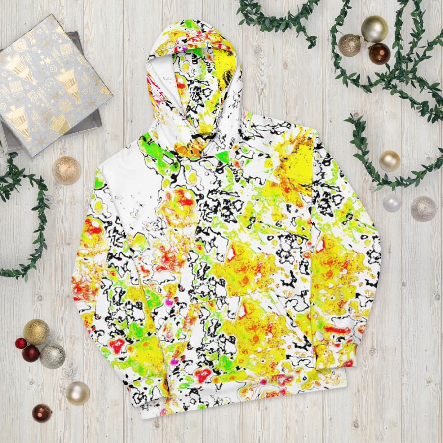 Abstract Vibrant Daisy Flower Unisex Pull Over Hoodie product image (11)