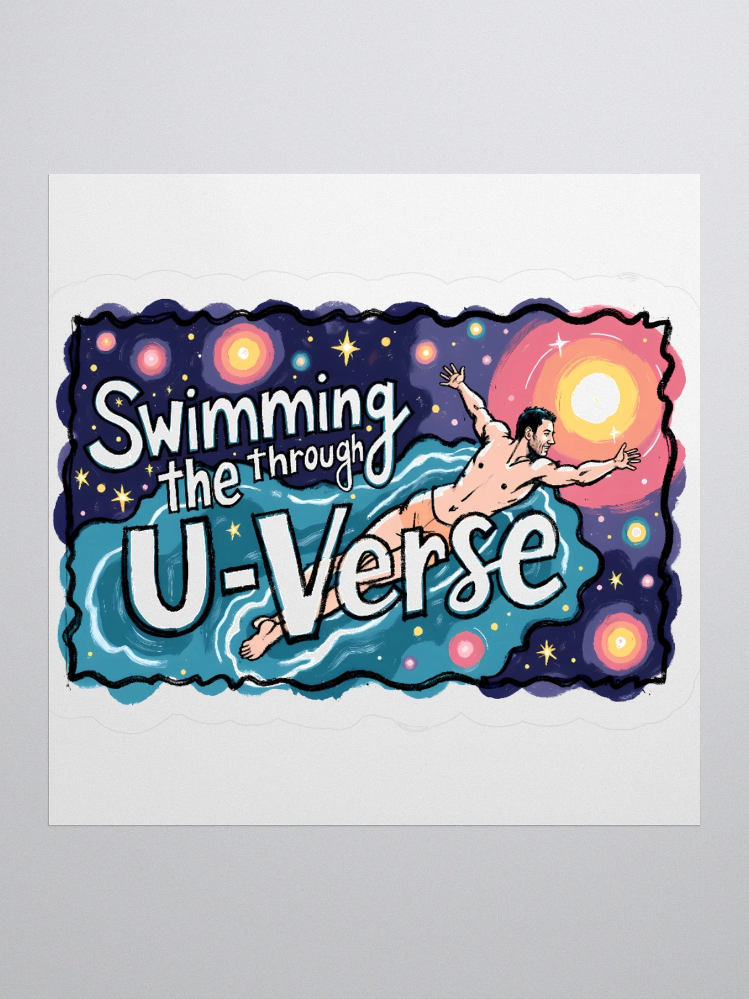 Stellar Journey: Swimming the U-Verse Sticker product image (2)