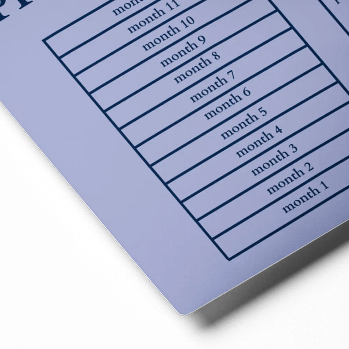 HIGHFALUTIN ANNUAL RENT TRACKER (navy design 2) product image (2)