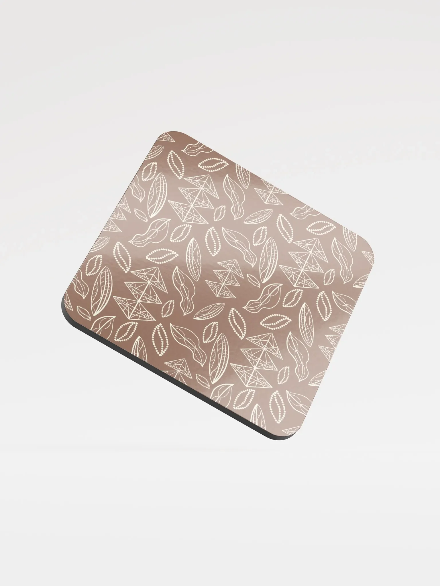 El Yunque Brew Bliss: Abstract Coffee Bean Earthy Coasters product image (1)