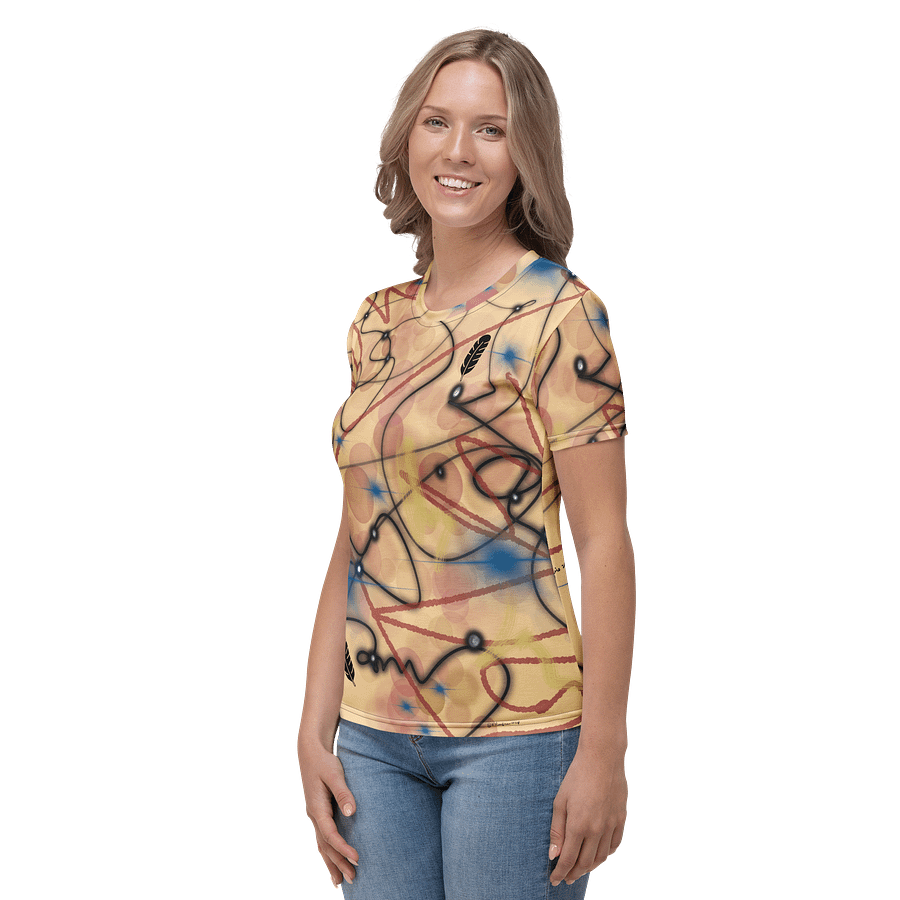 ScribbleWear #3 Women's Crew Neck Poly Tee/Gold product image (5)