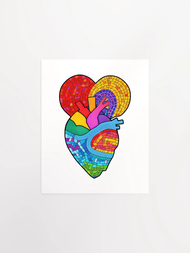 Rainbow Mosaic Heart #3 - Print product image (1)