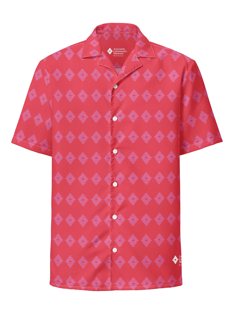 Anacostia Community Museum Button-Up Shirt (Red/Pink) Image 1