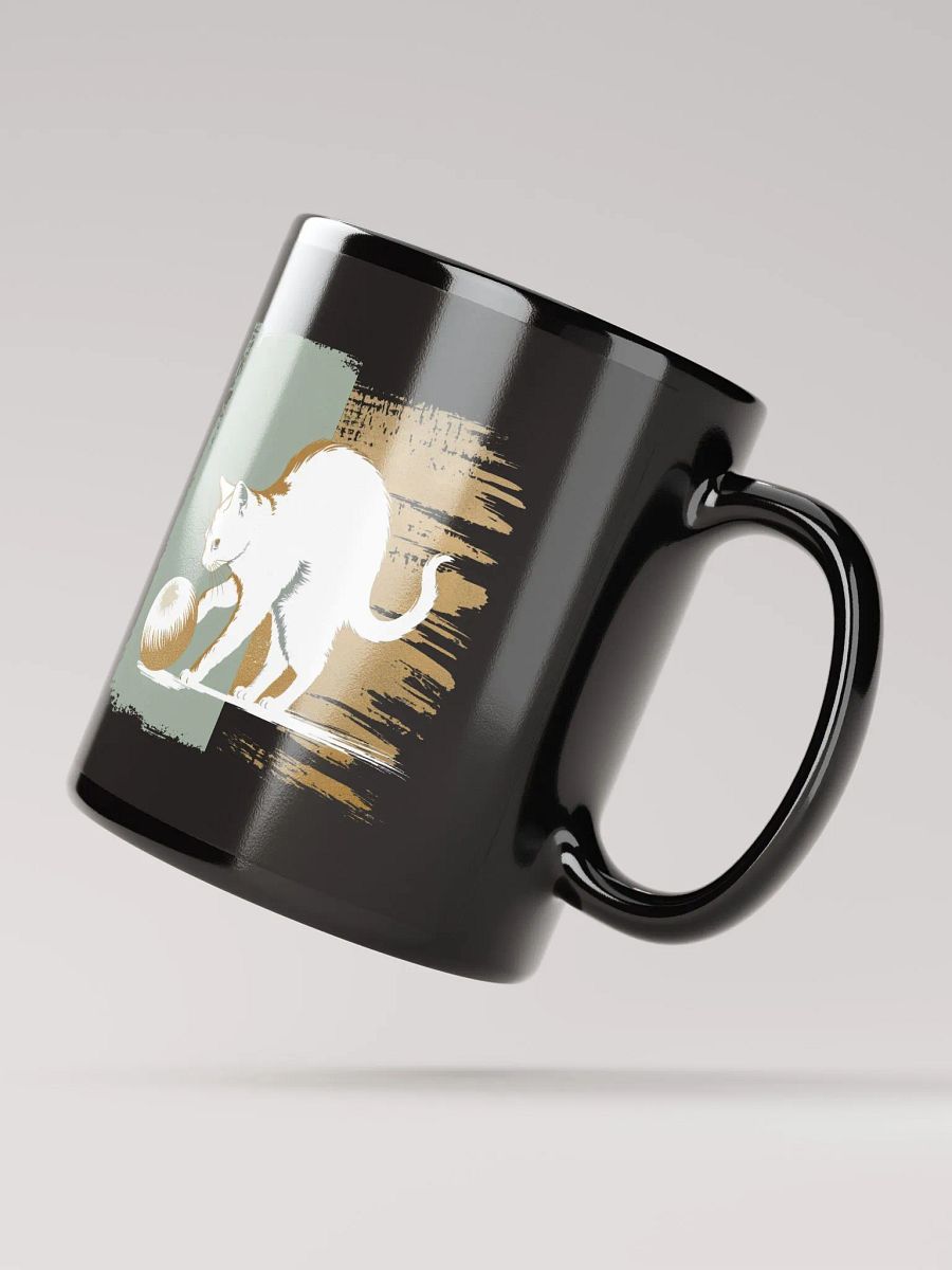 Holiday cat charm -black mug product image (2)