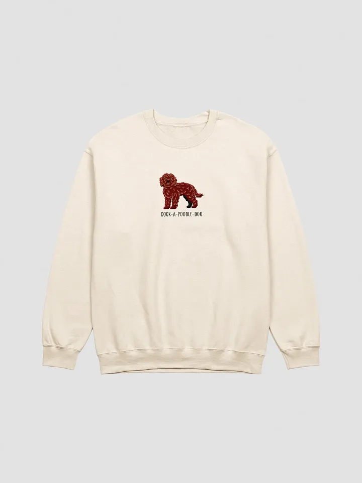 Cock-A-Poodle-Doo Sweatshirt (Embroidered) of a Cockapoo(Chocolate) product image (13)