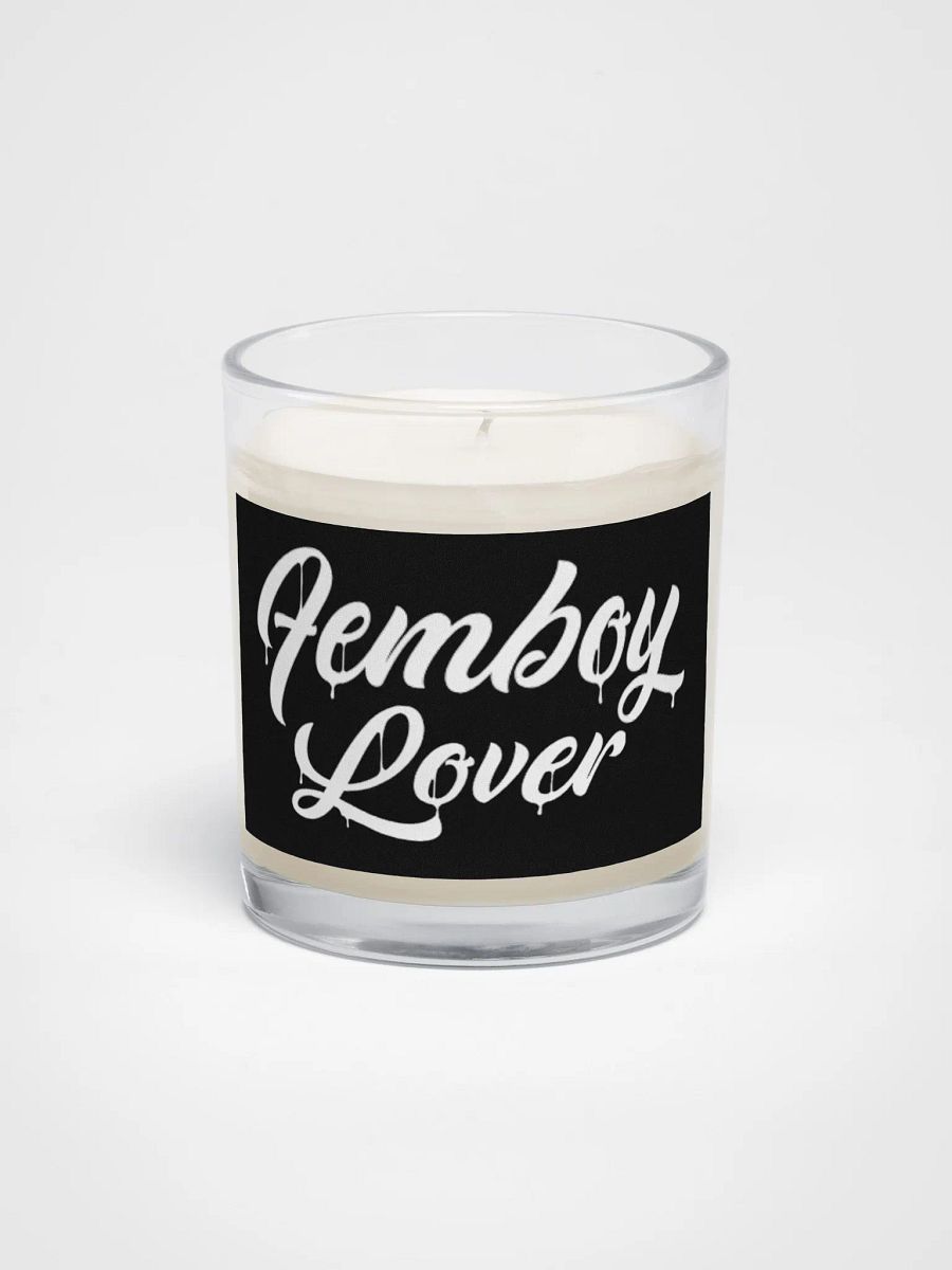 Femboy Lover (White Text) Unscented Candle product image (1)