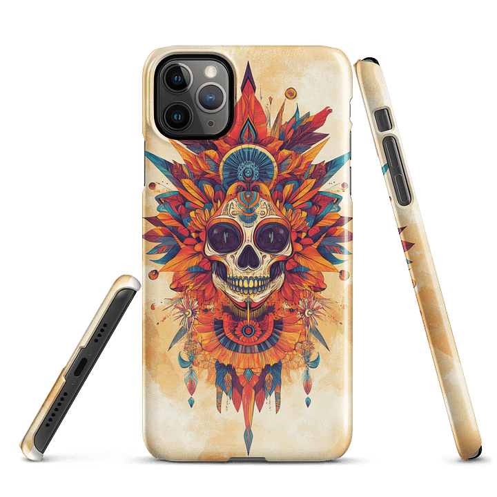 Feathered Skull Symmetry iPhone® Snap Case product image (3)
