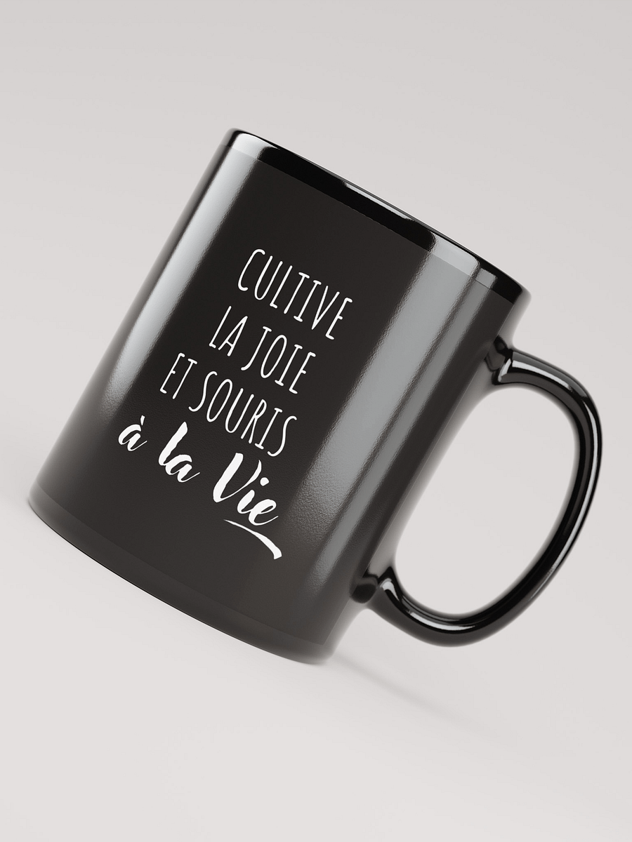 Mug Noir - Cultive la joie - Cadeau citation positive product image (3)