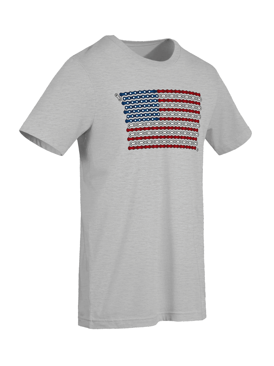 USA 50 States Bike Chain Flag on Light Color Supersoft Tee product image (4)