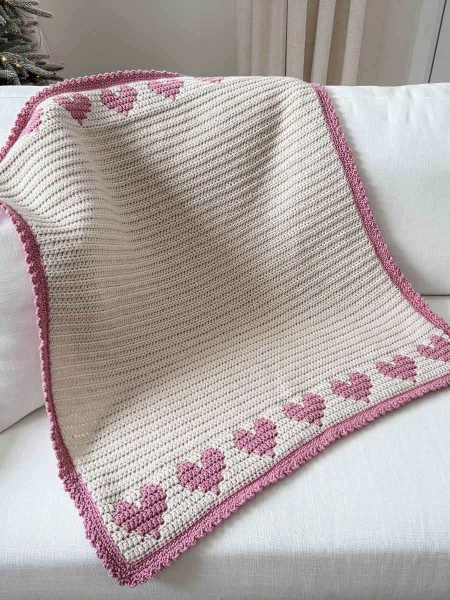 Heartstrings Mosaic Blanket and Coaster Crochet Pattern product image (12)