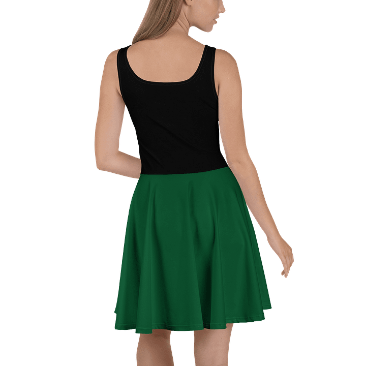 Midnight Veil Designs Black and Green Gothic Skater Dress - XS to 3XL product image (2)